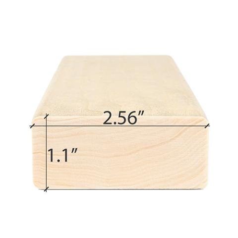 PROSAUNAS Sauna Wood, Aspen, 2x3 (28mm x 65mm), Smooth 4 Sides with Eased Edges, SHP