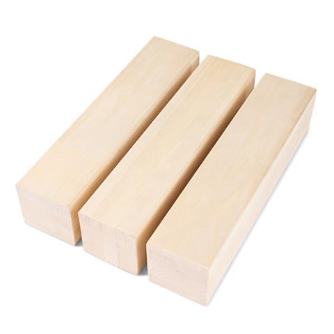 PROSAUNAS Sauna Wood, Aspen, 3x3 (68mm x 68mm), Bench Material, Smooth 4 Sides Eased Edges, SHP Profile