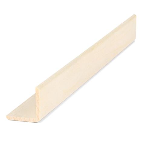 PROSAUNAS Sauna Wood, Aspen, 2x2 (28mm x 28mm), Outside Corner Trim, Angle Moulding, VA Profile
