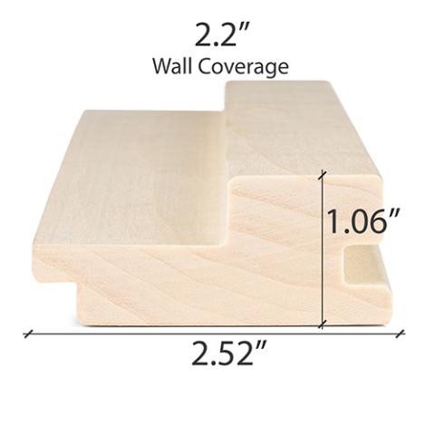 PROSAUNAS Sauna Wood, Aspen 2x3 (27mm x 64mm), Wall Cladding, Tongue & Groove Large-Gap Profile