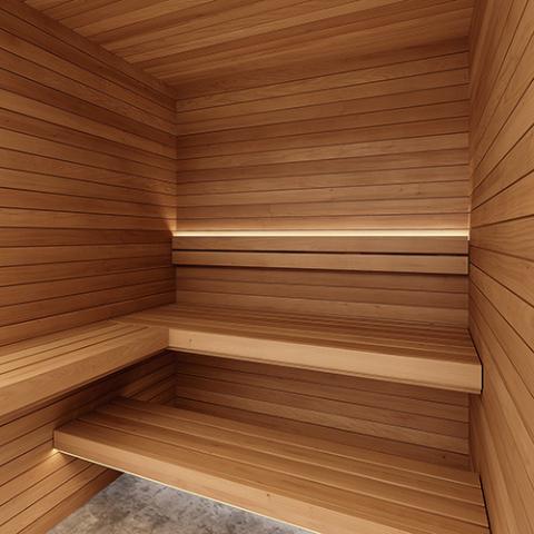 PROSAUNAS Thermo-Aspen Sauna Wood Interior