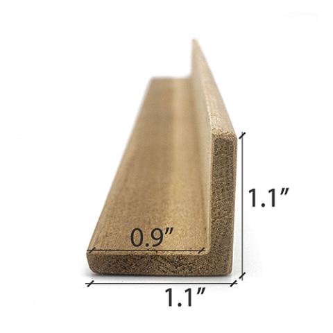 PROSAUNAS Thermo-Aspen Sauna Wood, 2x2 (28mm x 28mm), Outside Corner Trim, Angle Moulding, VA Profile