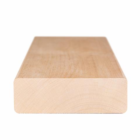 PROSAUNAS Alder Sauna Wood, 2x4 (28mm x 90mm) Bench Material, Smooth 4 Sides Eased Edges, SHP Profile