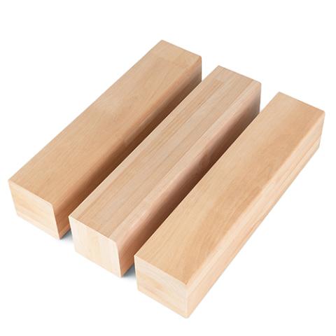 PROSAUNAS Alder Sauna Wood, 3x3 (68mm x 68mm) Bench Material, Smooth 4 Sides Eased Edges, SHP Profile