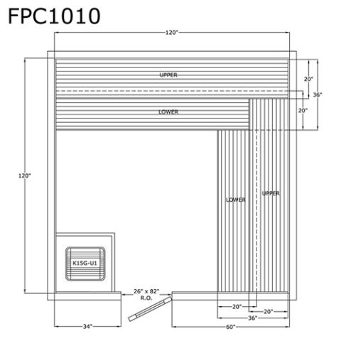 Finlandia FPC1010 Precut Sauna Package