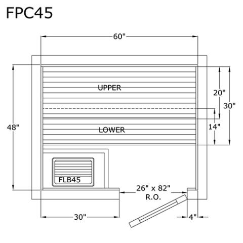Finlandia FPC45 Precut Sauna Package