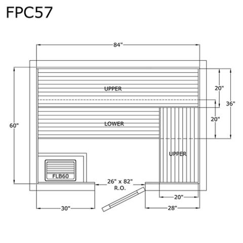 Finlandia FPC57 Precut Sauna Package
