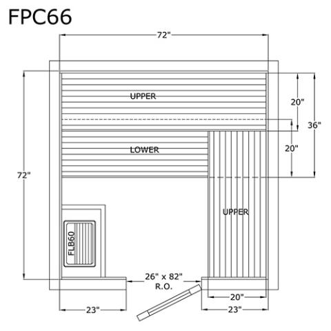 Finlandia FPC66 Precut Sauna Package