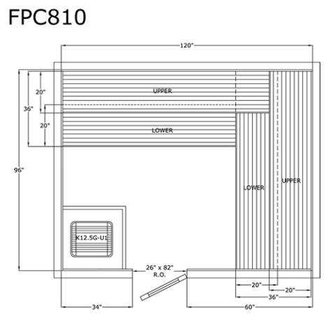 Finlandia FPC810 Precut Sauna Package
