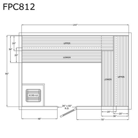 Finlandia FPC812 Precut Sauna Package