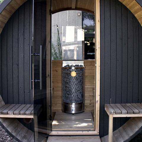 IKI Wall Short Sauna Heater In Use