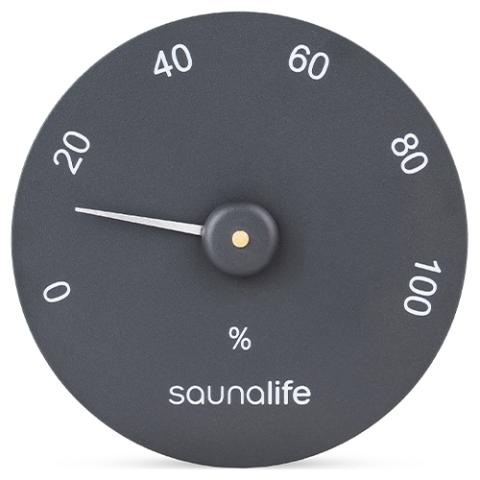 SaunaLife Designer Hygrometer in Black