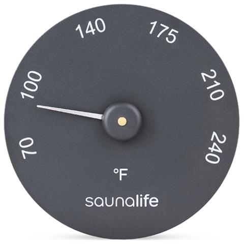 SaunaLife Designer Thermometer in Black