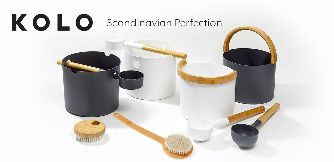 KOLO Sauna Buckets Ladles Brushes Accessories