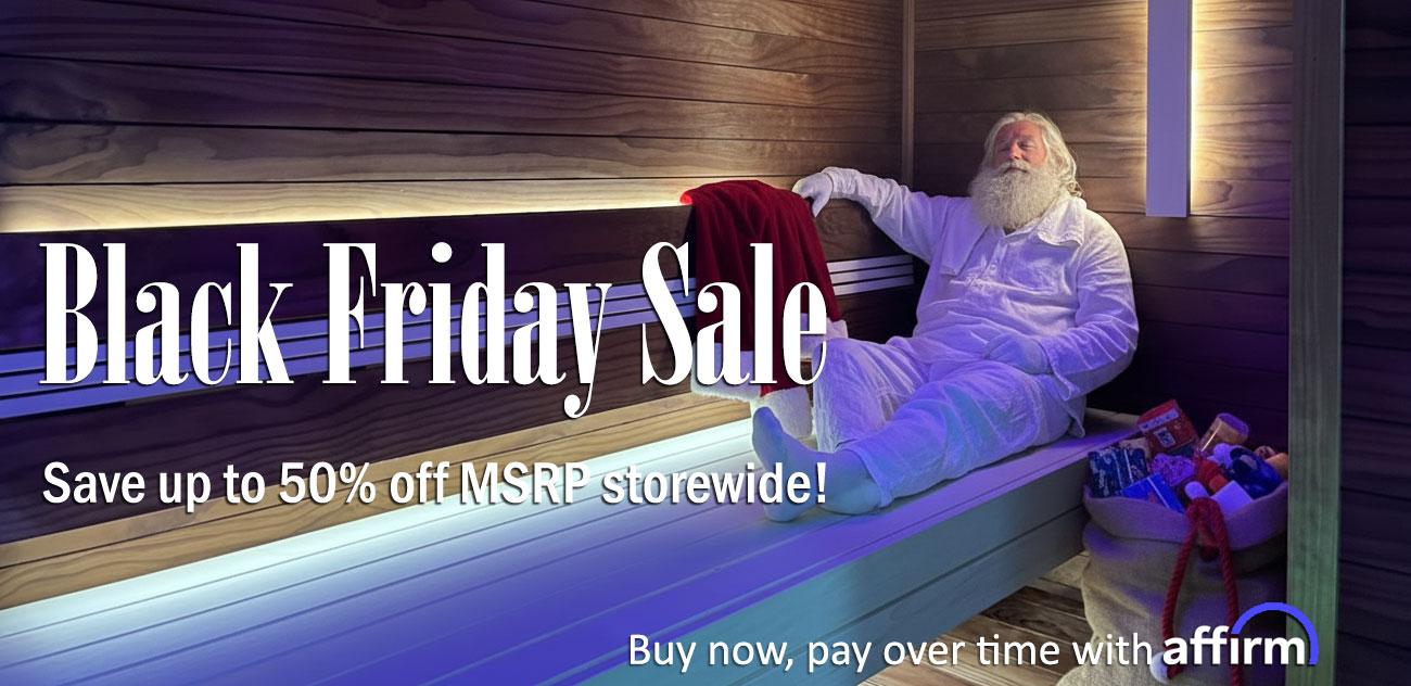 Black Friday Christmas Sale Steam Showers and Saunas Affirm