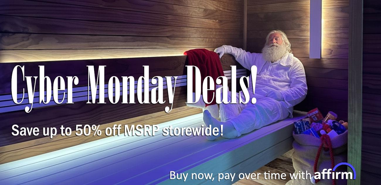 Cyber Monday Christmas Sale Steam Showers and Saunas Affirm