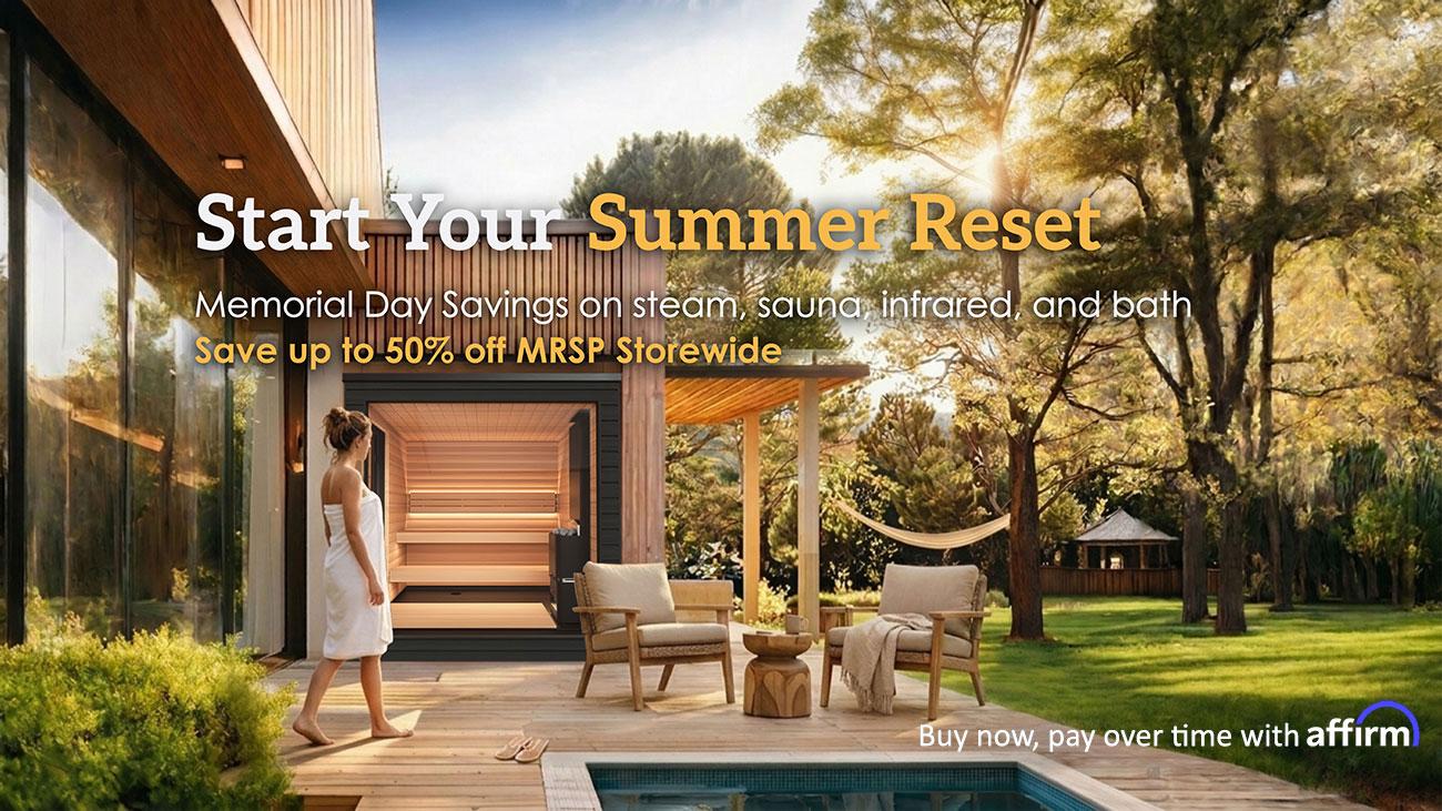 Memorial Day Steam and Sauna Sale Up to 50% Off MSRP