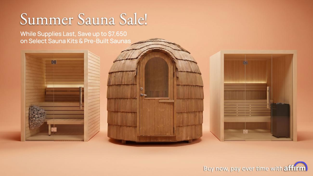 Summer Sauna Sale - Select Indoor & Outdoor Saunas