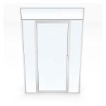 Bathology SteamTight 335 Steam Room Door with sitelights
