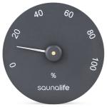 SaunaLife Designer Hygrometer in Black