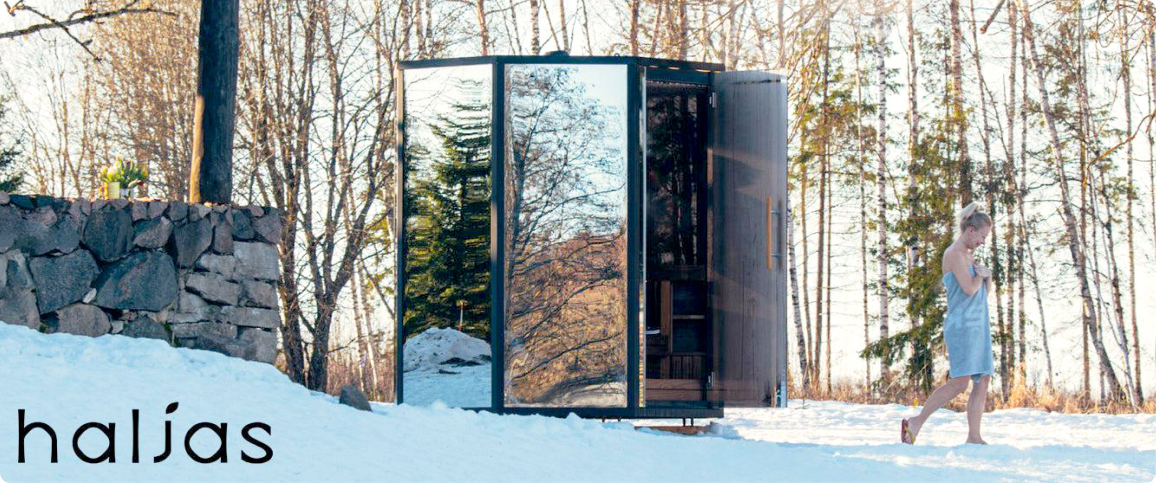 Haljas Hele Glass Single Sauna